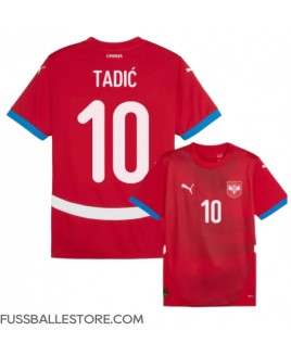 Günstige Serbien Dusan Tadic #10 Heimtrikot EM 2024 Kurzarm